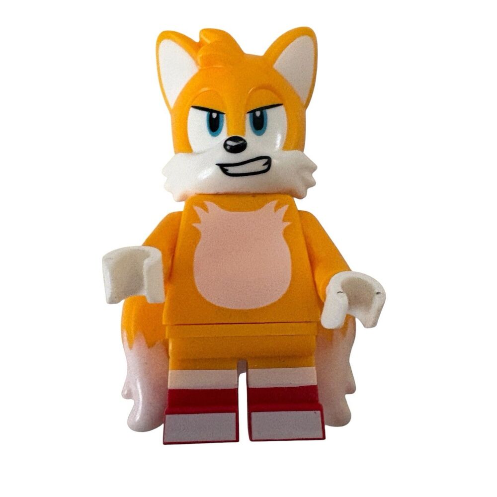 Lego Minifigure Yellow Sonic the Hedgehog Tails angry face Son019 / 76999